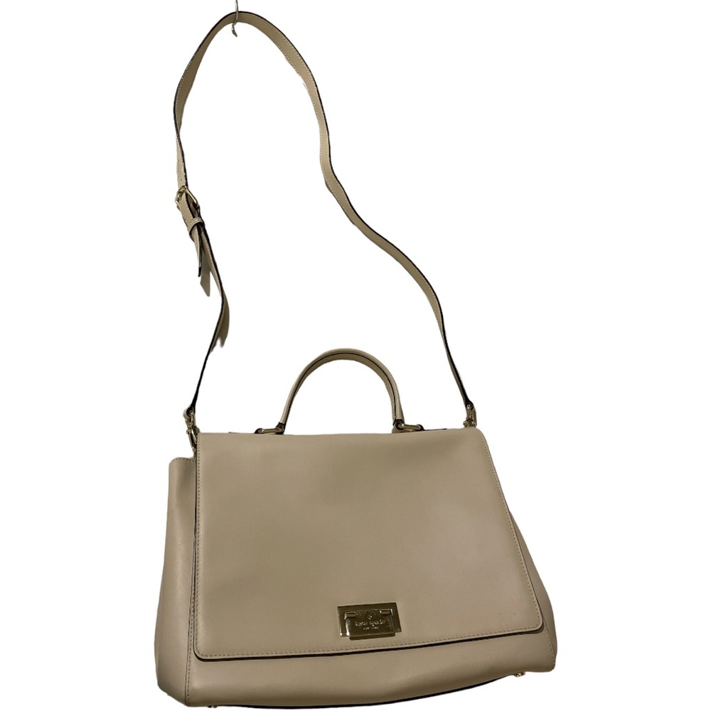 Kate Spade Laurel Magnolia Park Cream Satchel Crossbody Detachable Strap - Picture 3 of 16